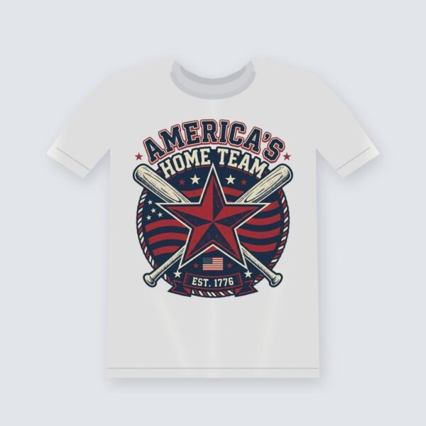 America's Home Team graphic t-shirt, white
