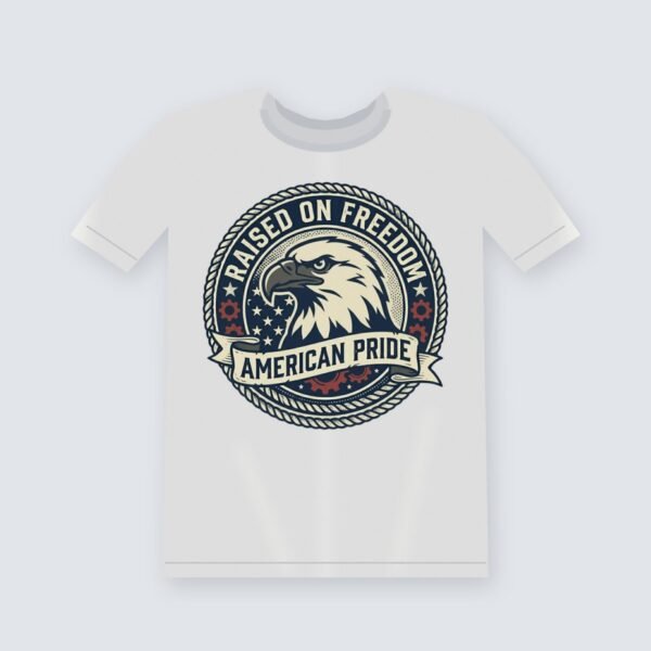 Raised on Freedom graphic t-shirt, white