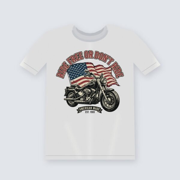 Ride Free or Don't Ride graphic t-shirt, white